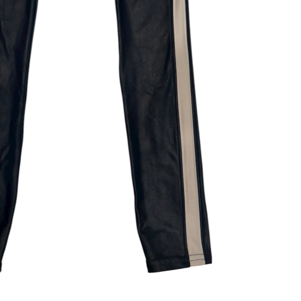 NWOT Spanx Faux Leather Track Stripe Leggings XS - Picture 6 of 9